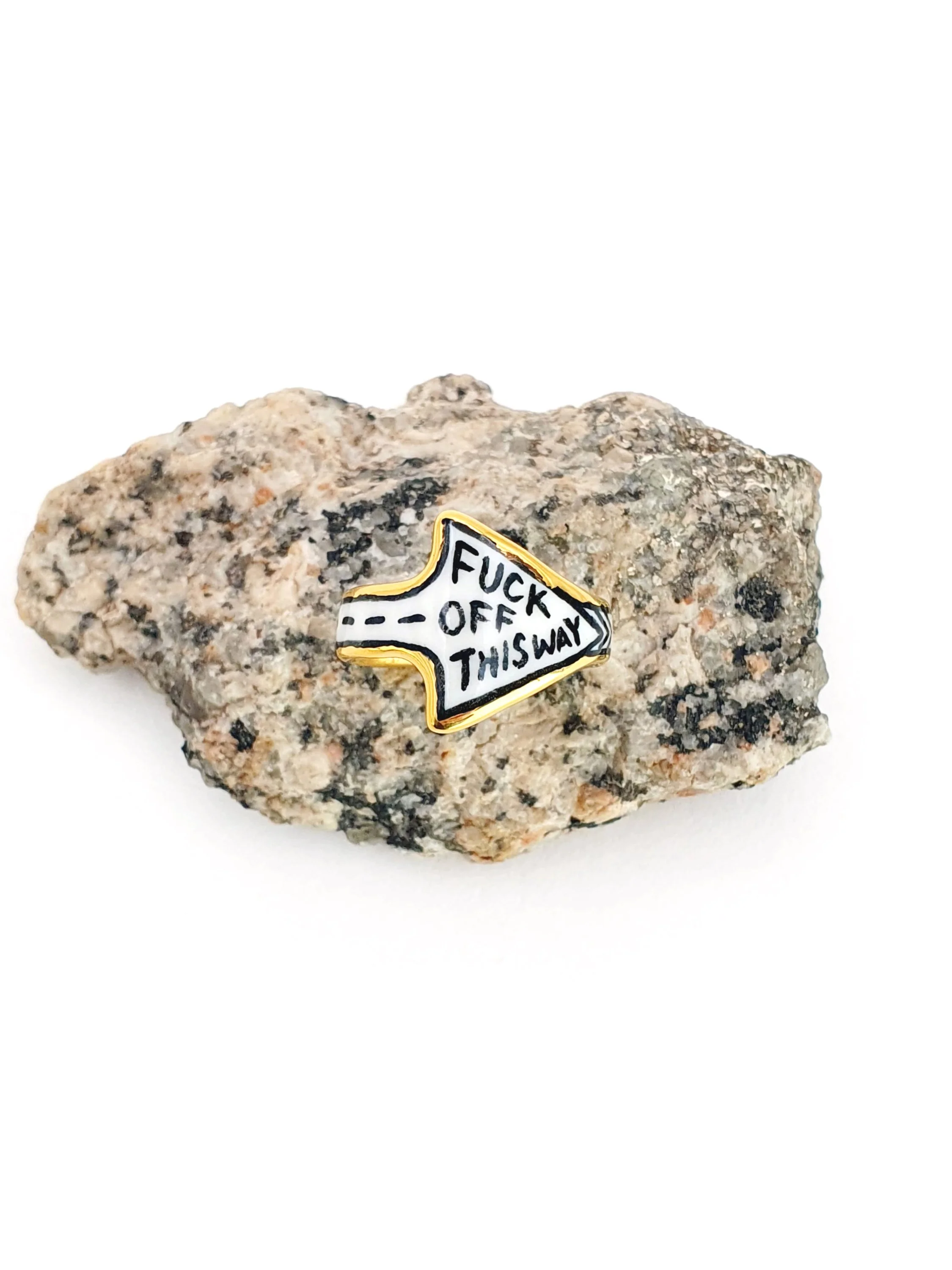 017 Fuck Off This Way Ring - size R 8.5