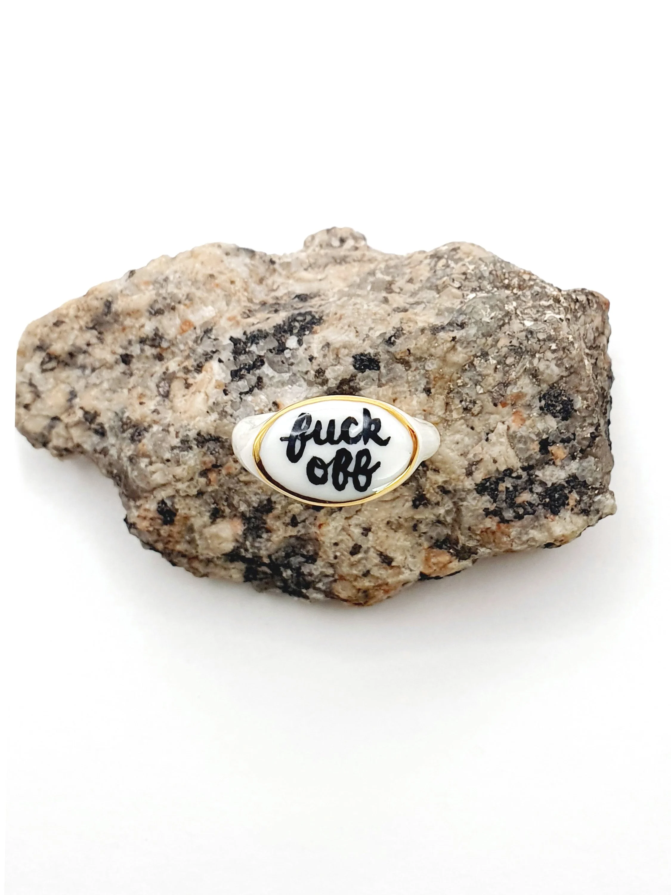 008 Fuck Off Ring - size O 7