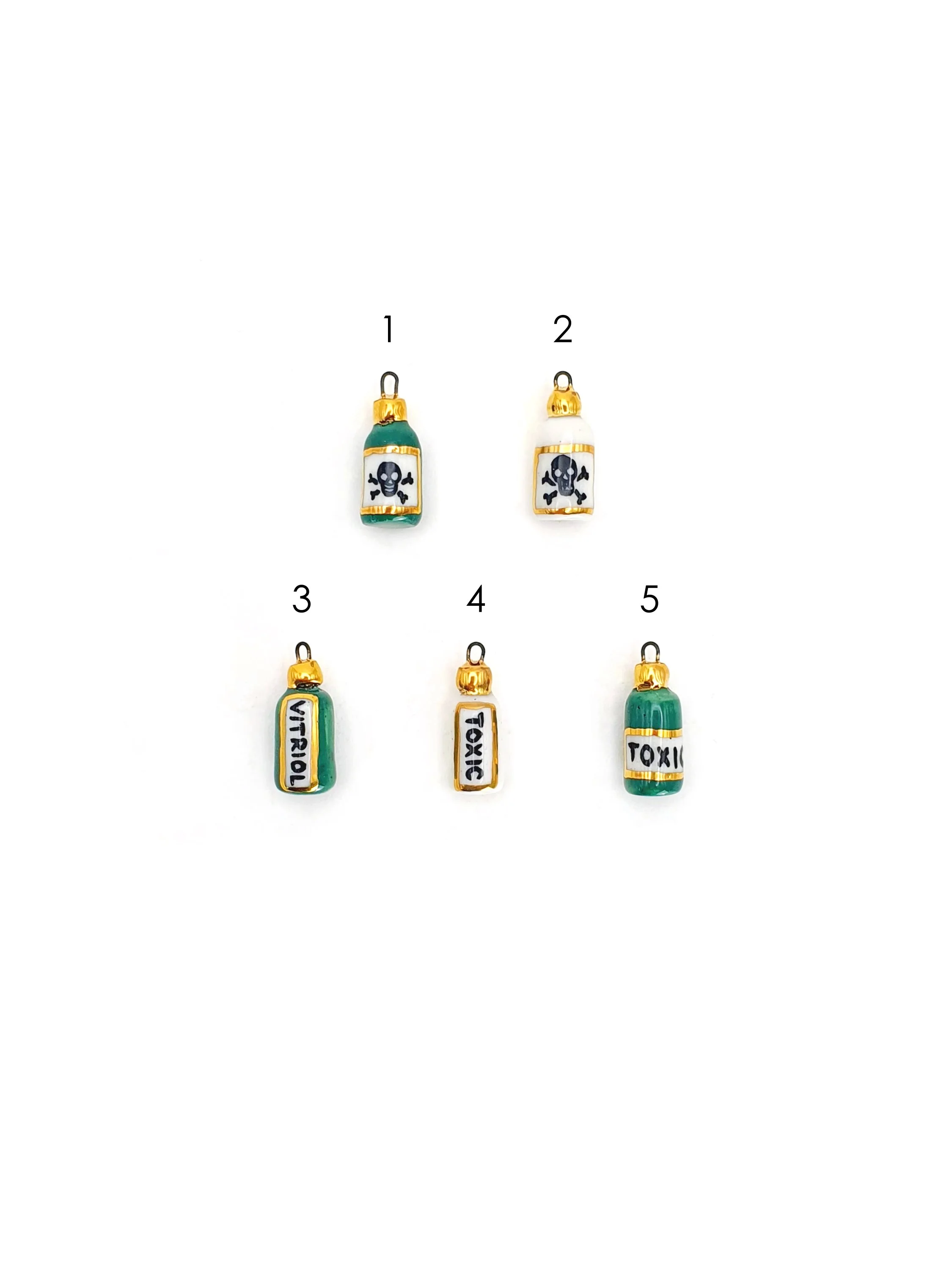 Poison bottle charms - SET 1