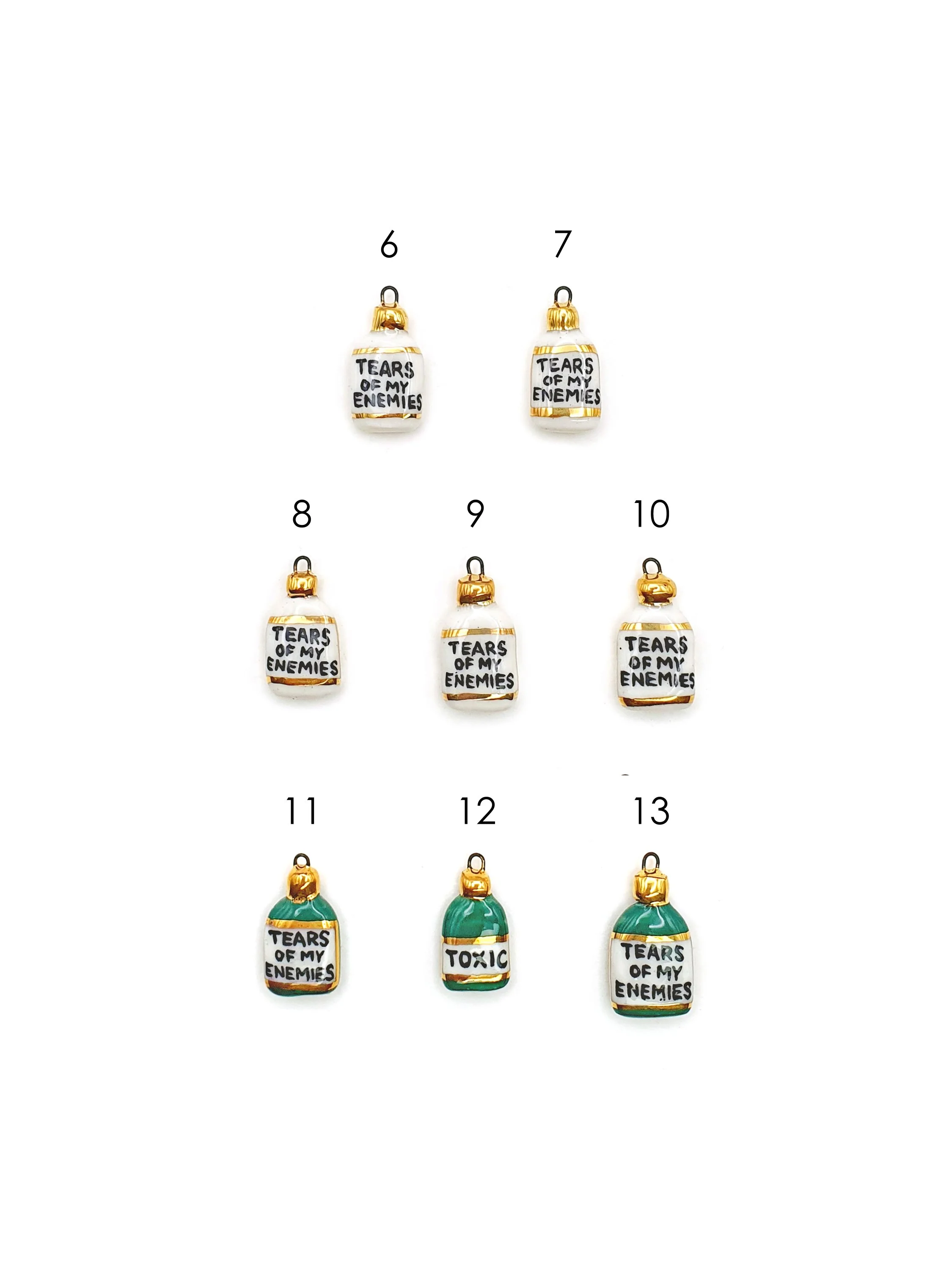 Poison bottle charms -SET 2