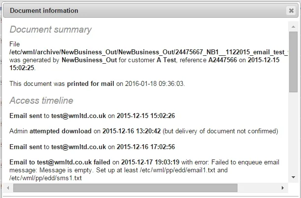 Document Audit Trails confirm document download
