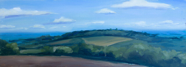 Spring at Priors Dean oil on panel 15 x 40 £475 +com.jpeg