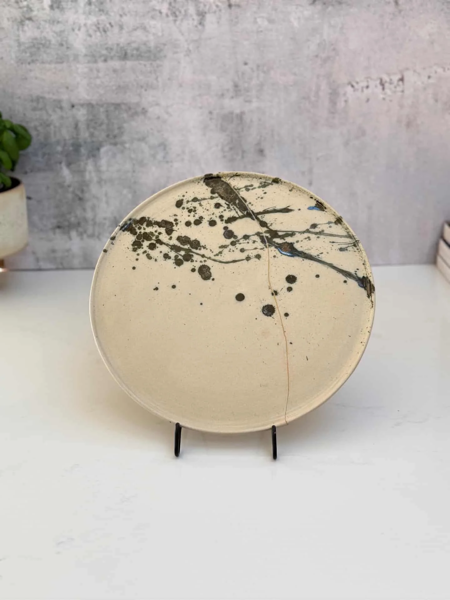 Lizzall Ceramics - Pesto Kintsugi Platter