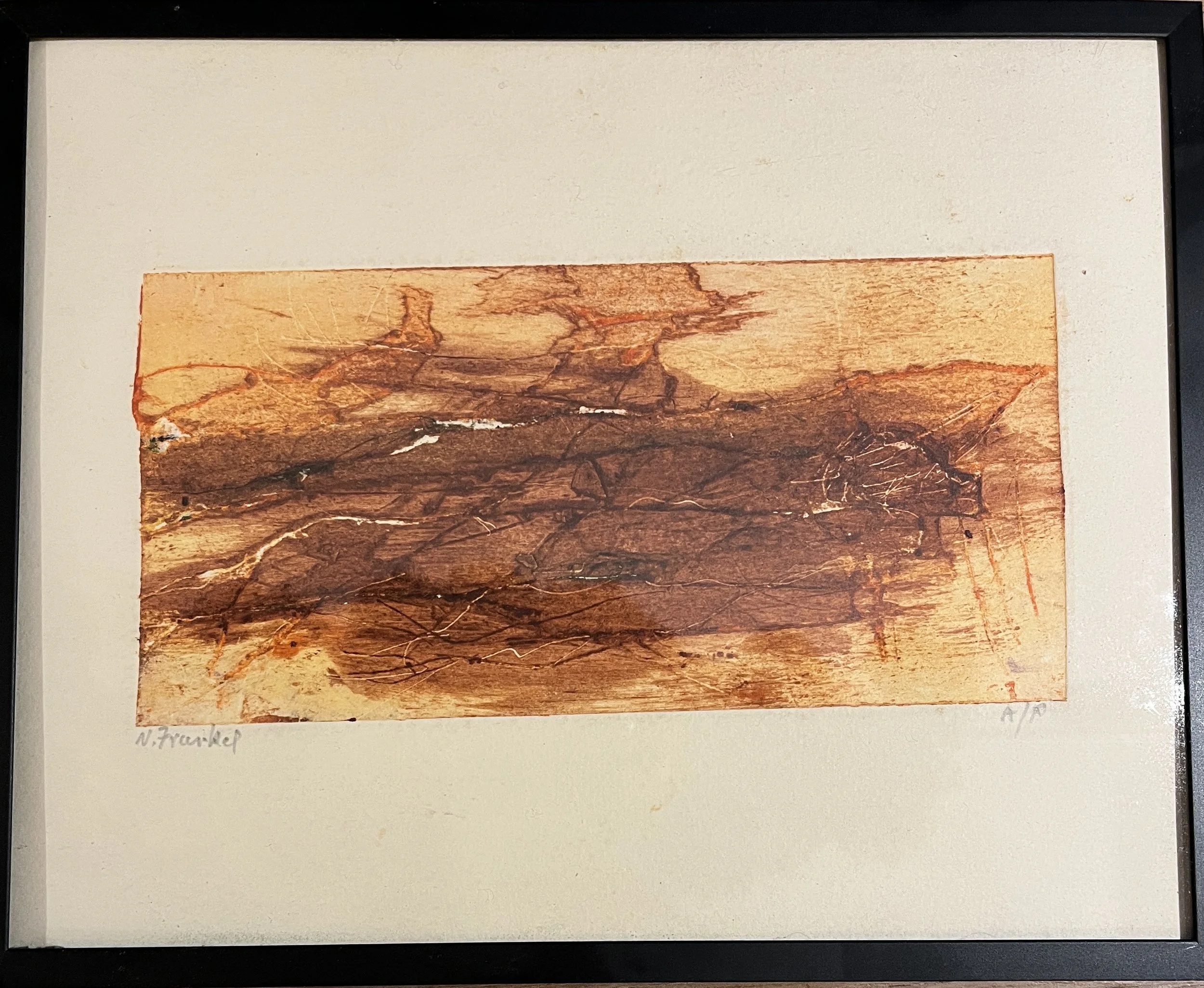 Oil on paper - brown