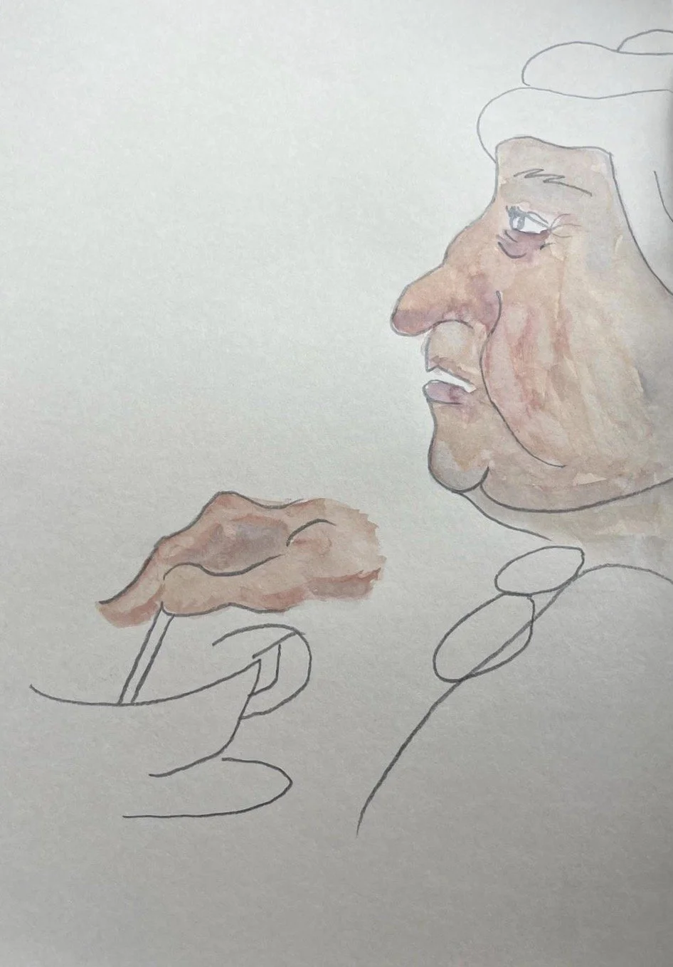 SOLD Daniel Lawman - Sketch of lady