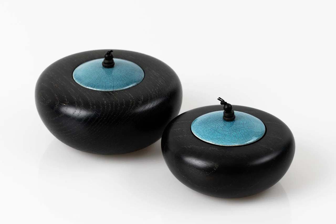Kate Schuricht - Ebonised Oak Pebble Pot 2