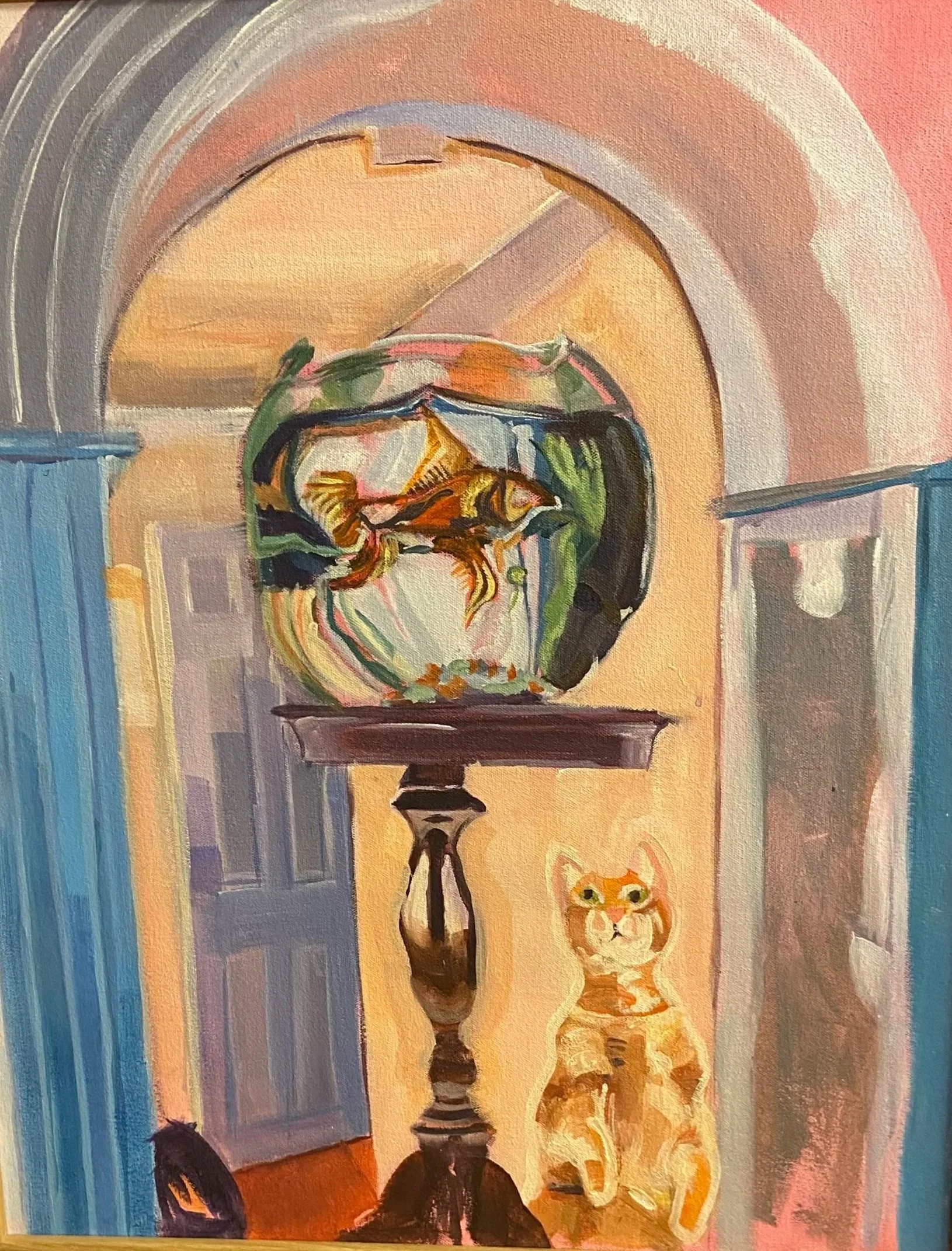 Amelia Page - Cat and Goldfish : orange and sweet