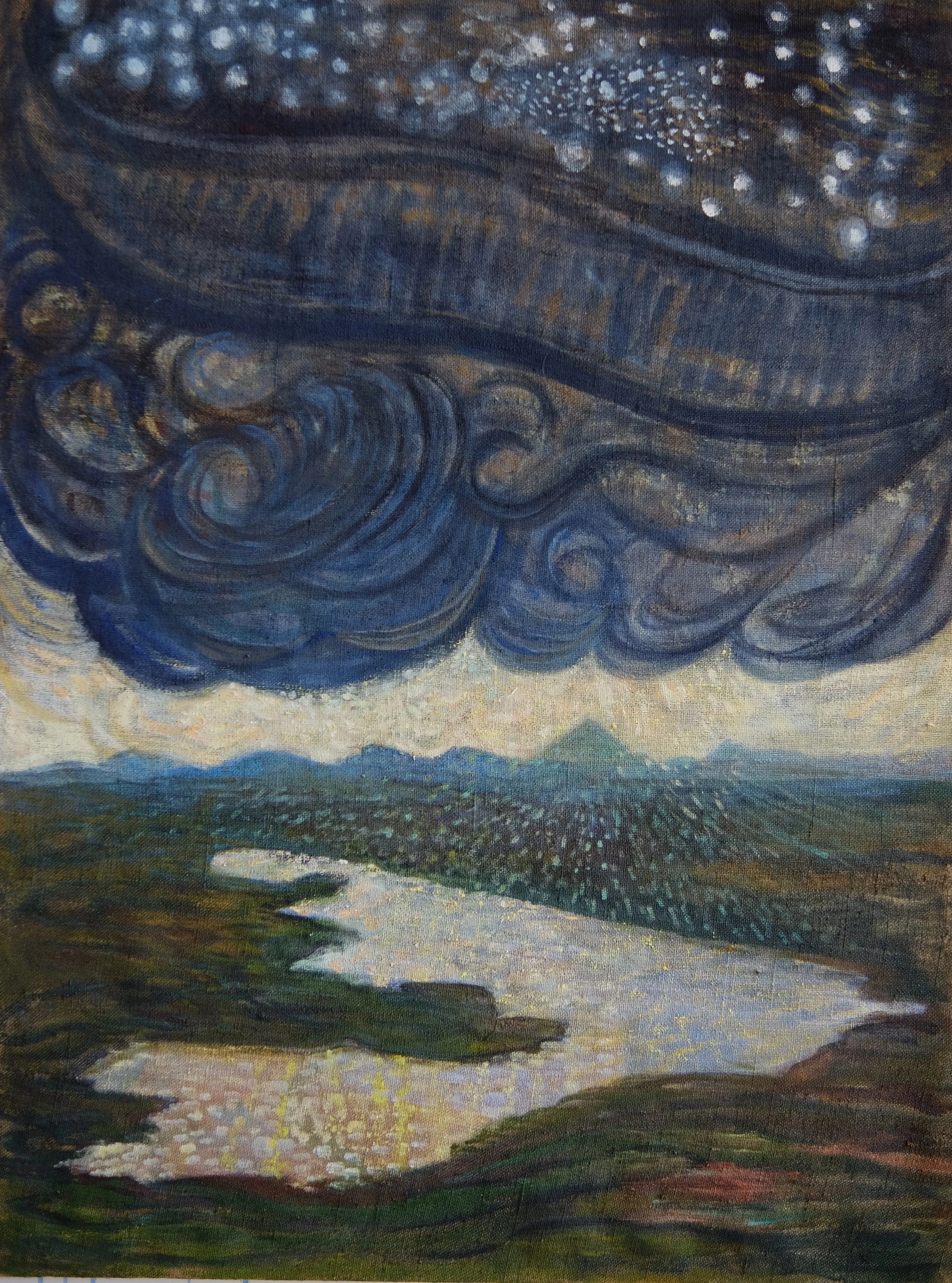 Land and Light , 2022 , oil, pigments on hessian 122x91cm7000.JPG
