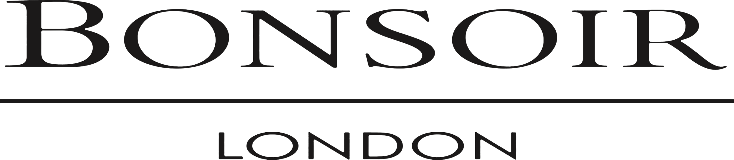 Bonsoir London logo in black text
