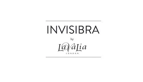 Invisibra by LaVala London logo on a white background.