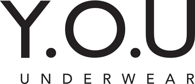 Y.O.U Underwear logo, simple black text on a white background.