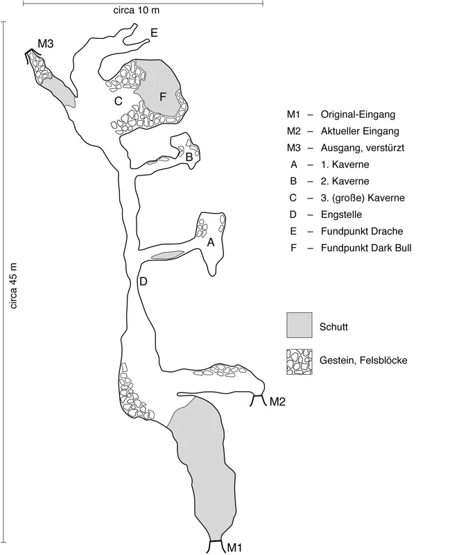 map of the Weisseck summit-cleft