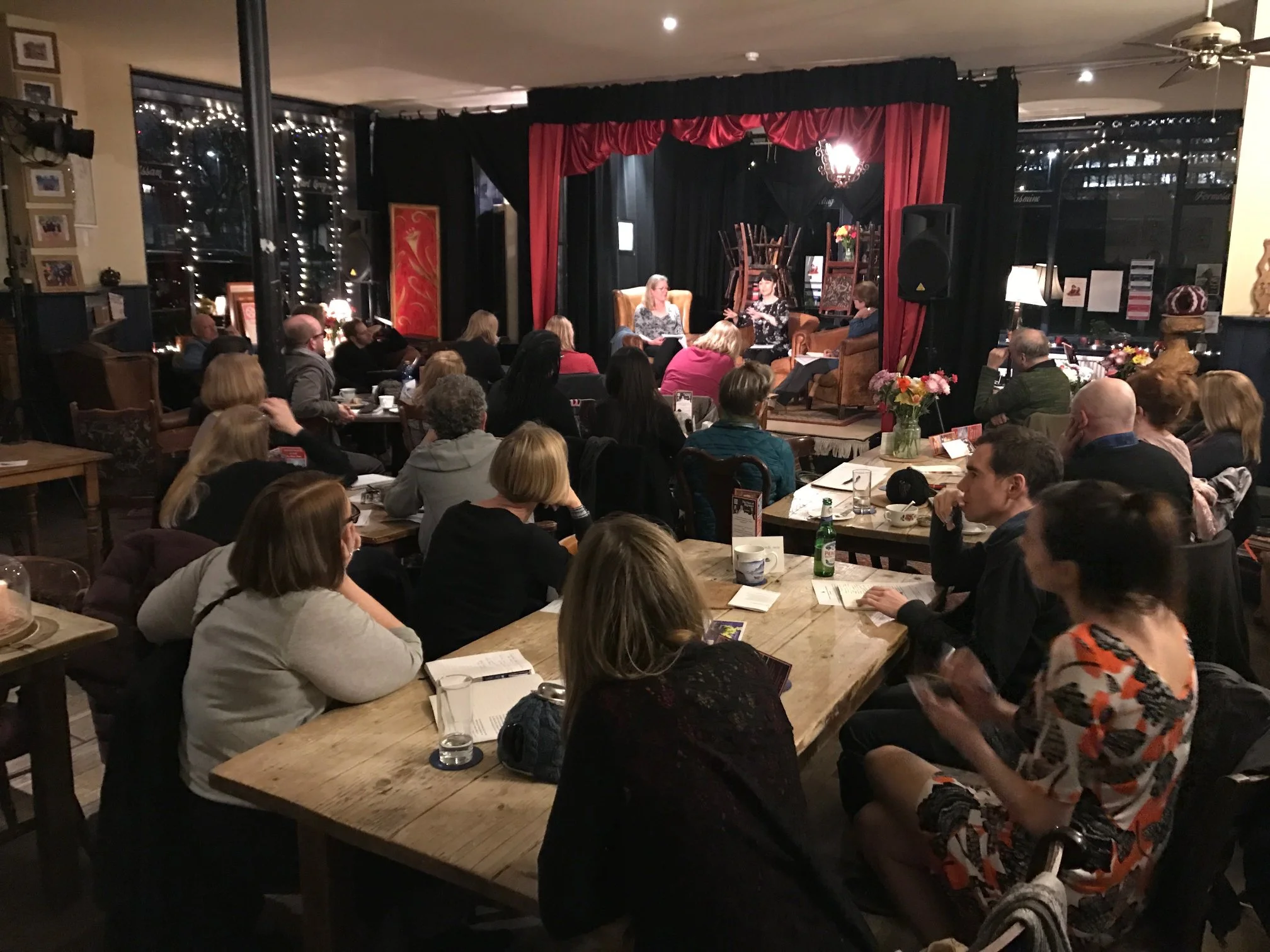A typical Words Away Salon, this one with historical novelist Essie Fox.