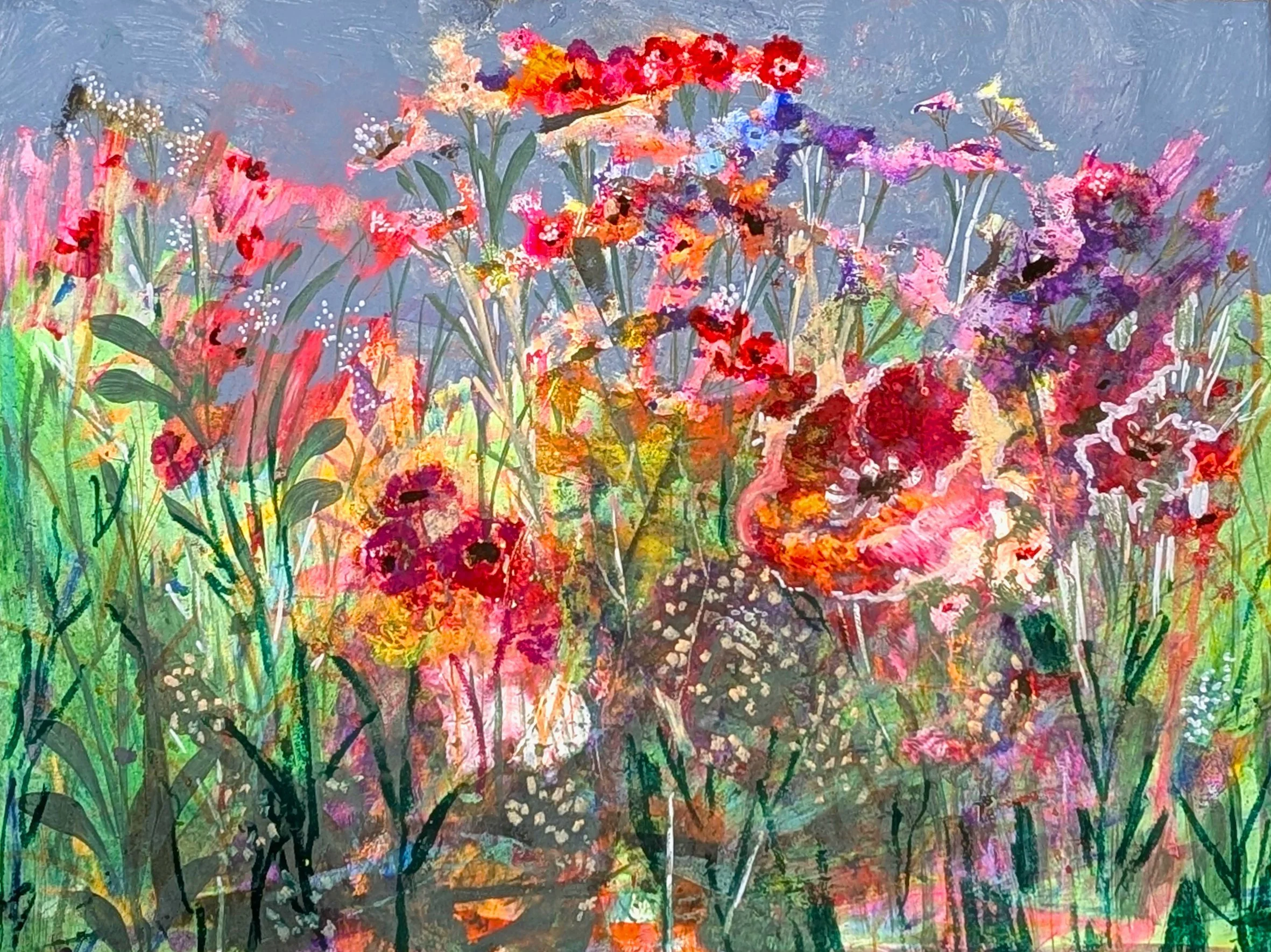 The Meadow In Weathered Light,39cm x 29cm, Mixed Media, 2025 Suzi Lowe.jpg