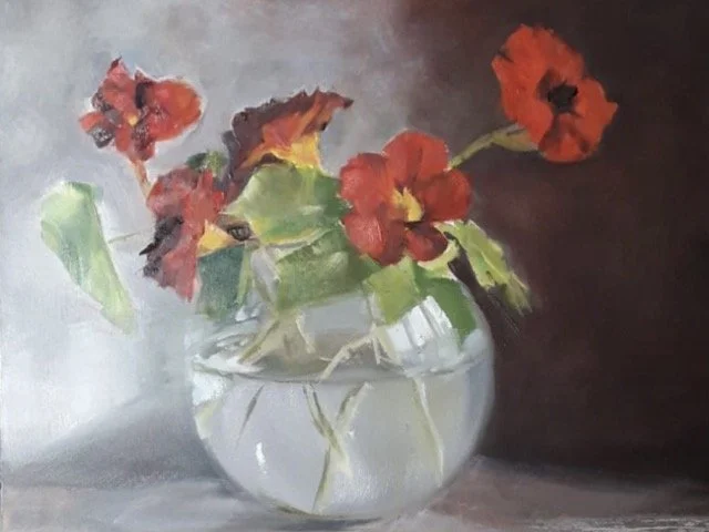 ‘Nasturtiums in a Glass Bowl’ Medium.jpeg