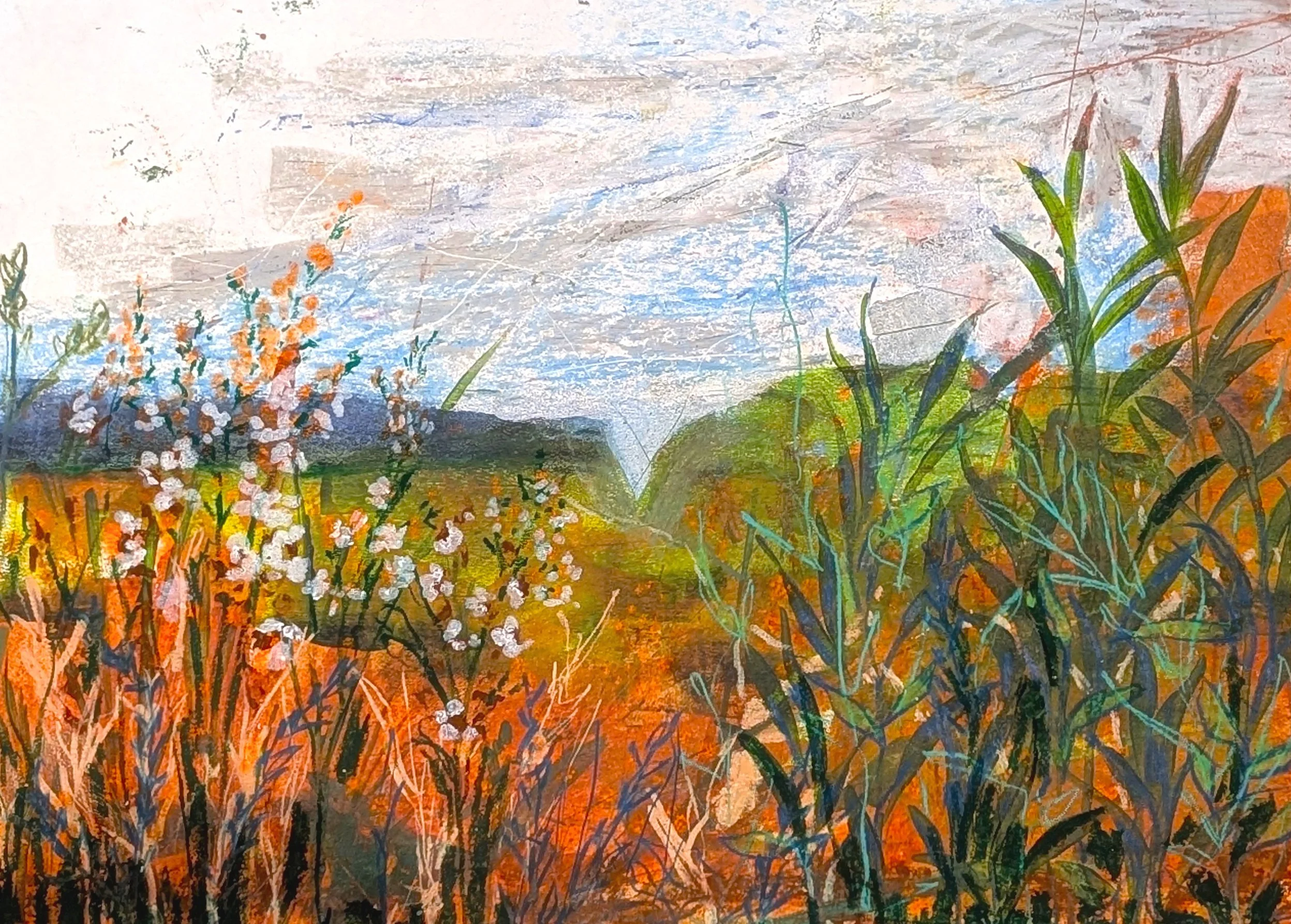 Distant Threshold, 39cm x 29cm, Mixed Media, 2025, Suzi Lowe.jpg