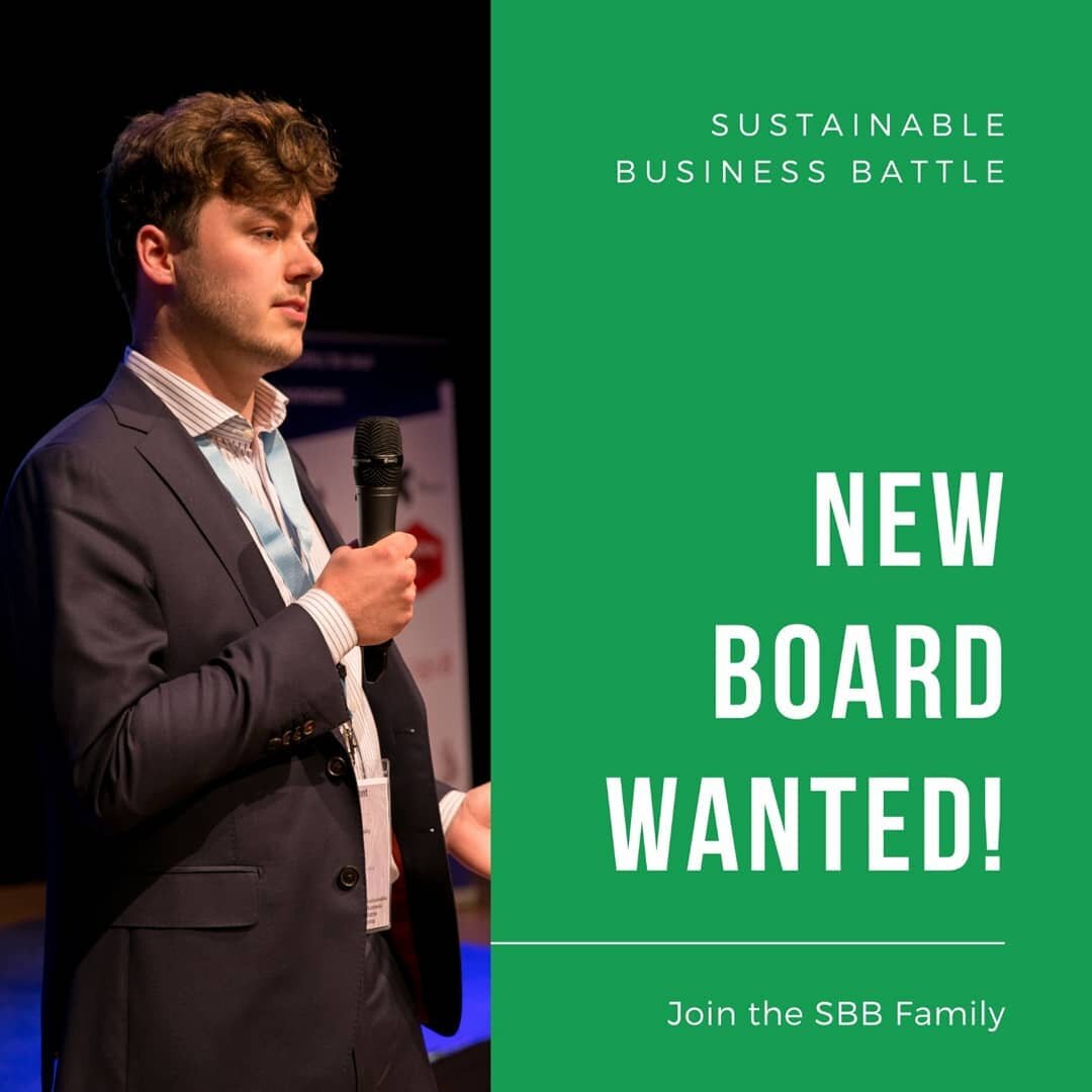 The Sustainable Business Battle is looking for a new board!

Are you passionate about sustainability, business and education? Are you a team player, full of creative ideas and ready to challenge yourself? Then you will fit right in! We are currently 