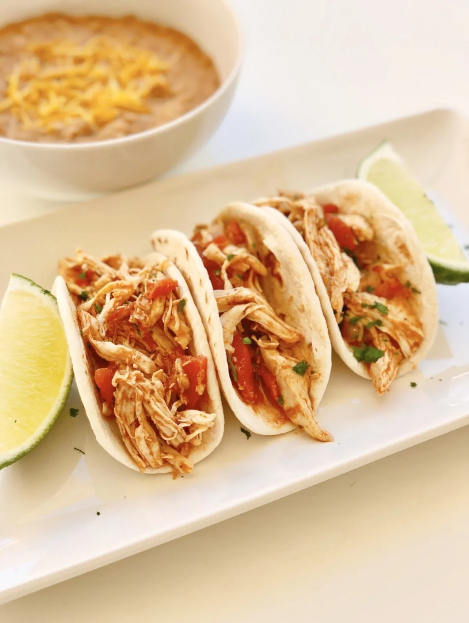 Crockpot Shredded Chicken Tacos