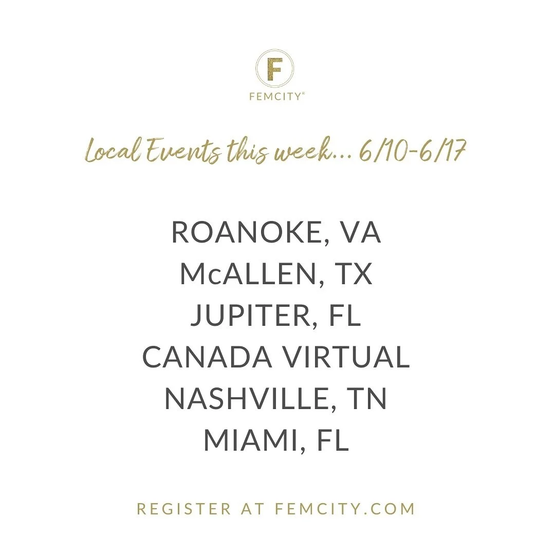 Happy Monday FEMS! Here&rsquo;s what we have planned for you this week for local networking events. 

We hosted a great class today led by Founder&rsquo;s Member @juliamaehunt on &ldquo;How to Develop your Brand Voice&rdquo;. It&rsquo;ll be in our Bu