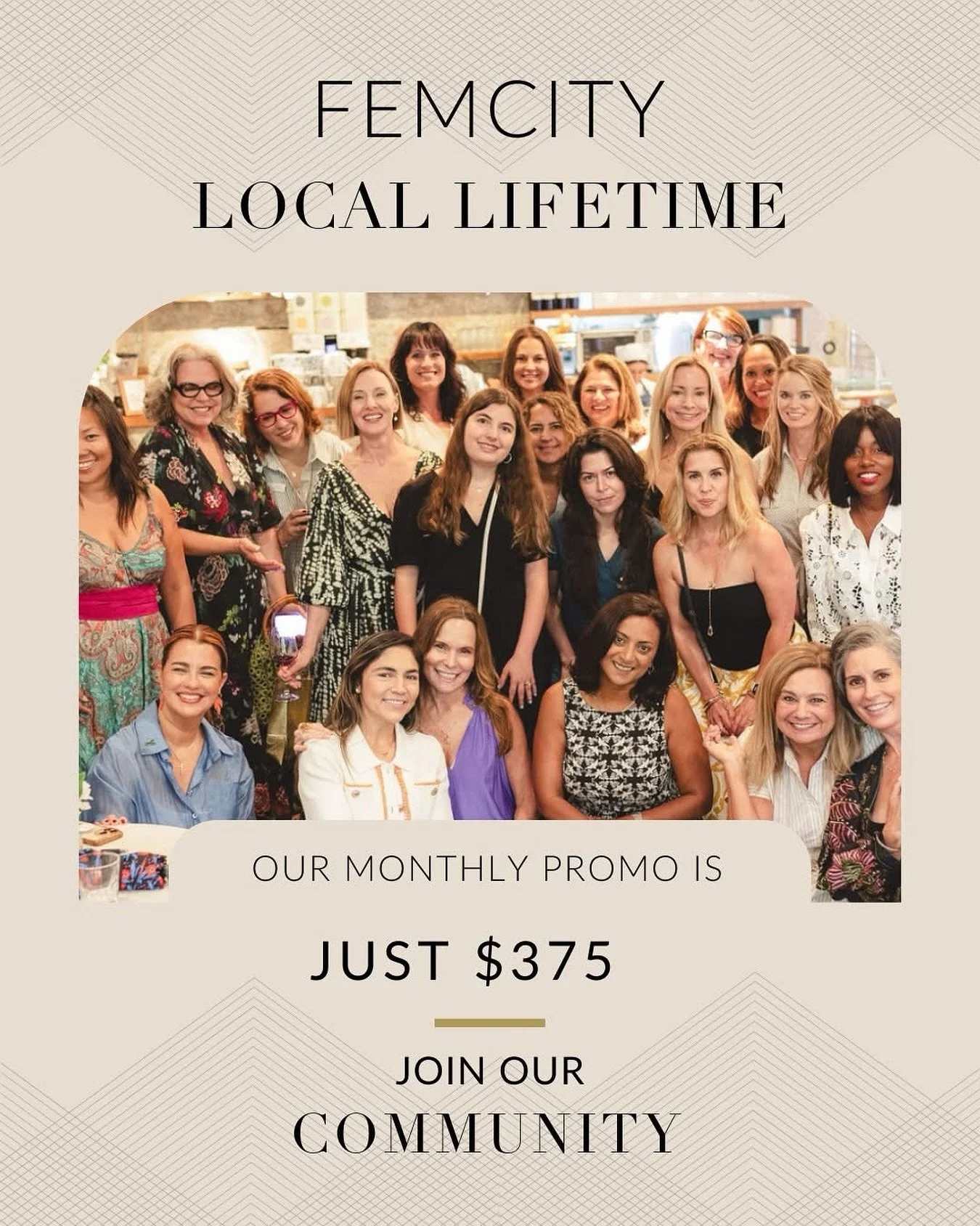 ✨ Last chance! ✨ Today is the final day to join our Local Lifetime Membership promo.

This is your opportunity to connect with inspiring women, enjoy local events, and be part of a soulful community that uplifts your life and business&mdash;for a lif