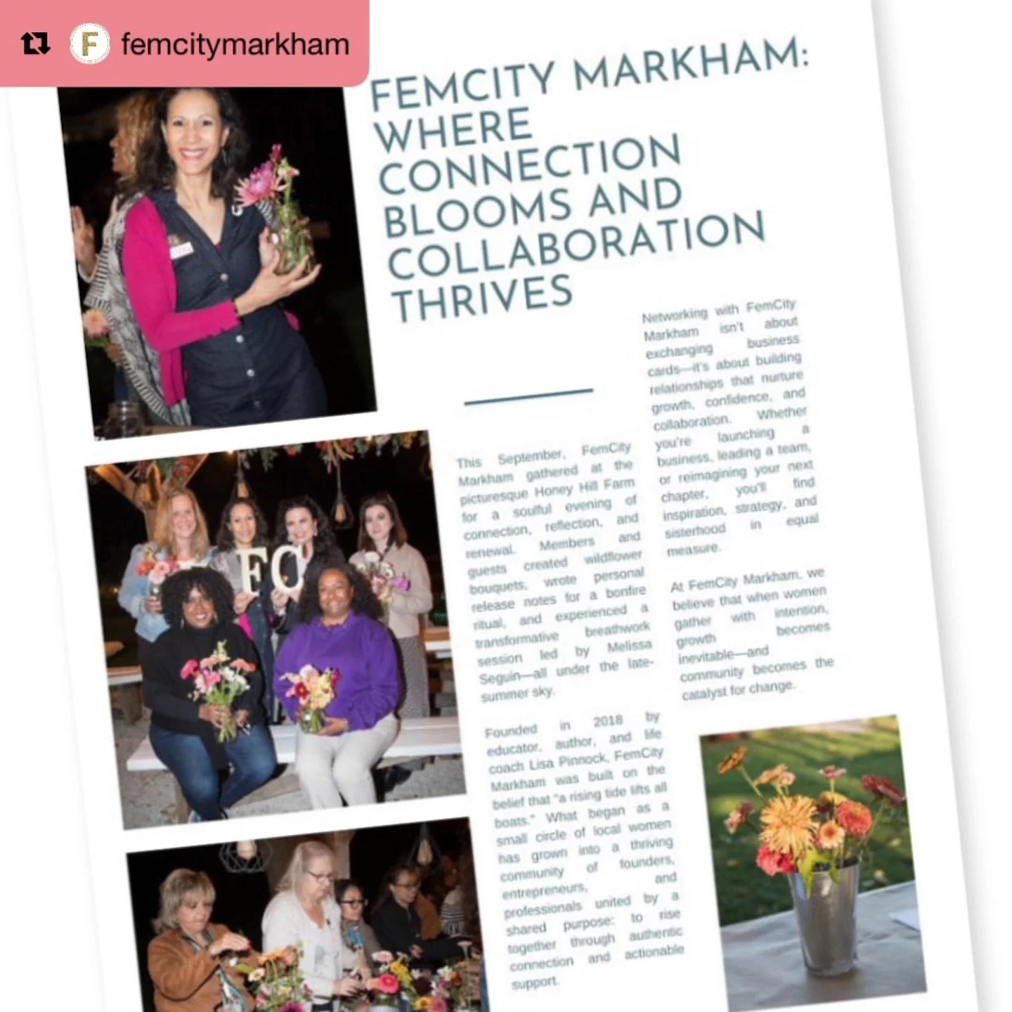 Repost from @femcitymarkham
&bull;
✨ We&rsquo;re in the spotlight! ✨
Our incredible FemCity Markham ladies are featured in the October edition of BizFashion Magazine! 💫

We&rsquo;re so proud to see our community of women entrepreneurs, leaders, and 