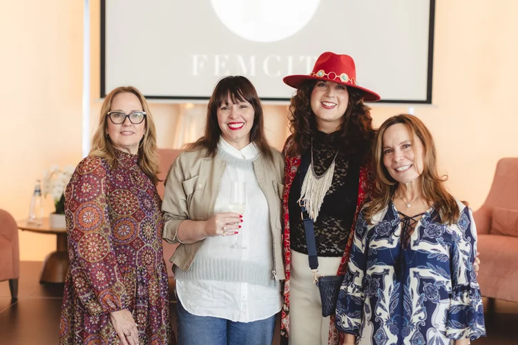 FemCity members connecting at a women's networking event