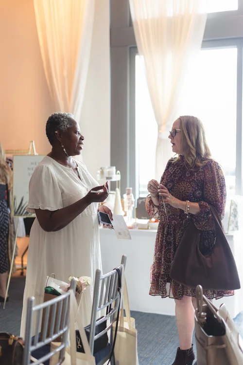Women connecting at a FemCity event