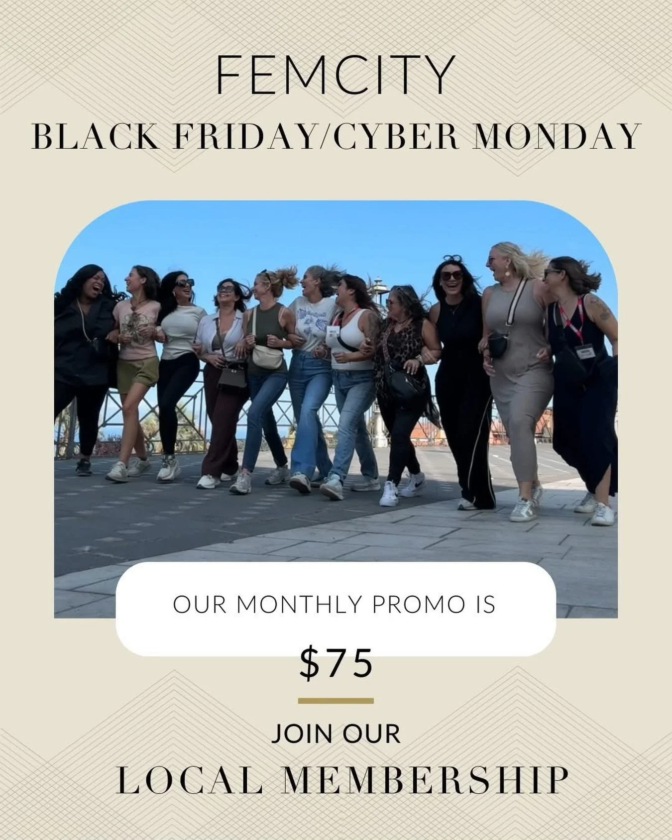 ✨ Five Reasons to Join FemCity Local (Now 50% Off!) ✨

Our Local Annual Membership is just $75 (normally $150!) through Monday, Dec 30th &mdash; and here&rsquo;s what you&rsquo;ll receive when you join your local FemCity community:

1. Monthly Local 