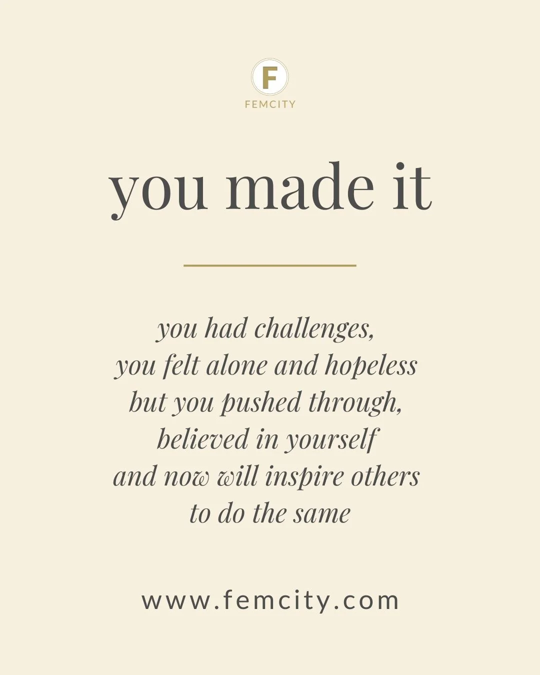 You made it happen to give permission to others to make it happen too.