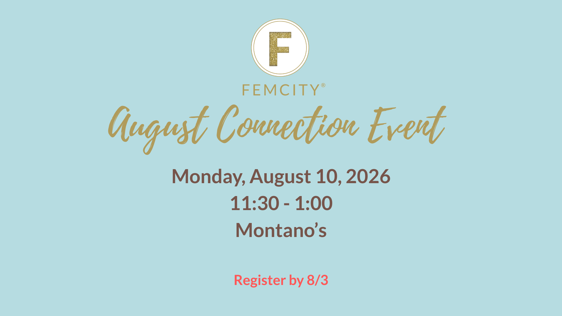 Roanoke // August Connection Event with lunch 