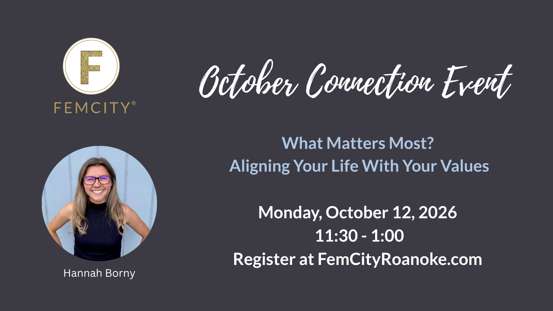 Roanoke // October Connection Event with Lunch