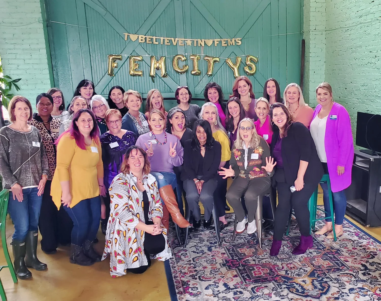 FemCity Roanoke members at the chapter's 5-year anniversary celebration