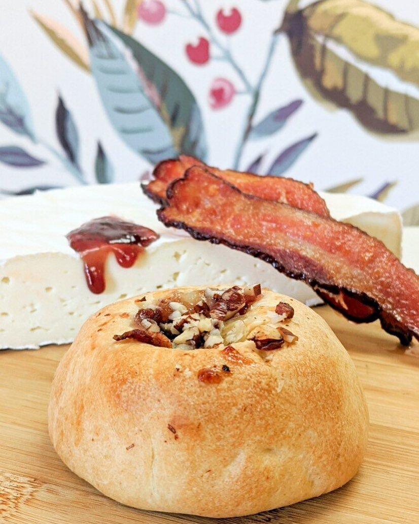 Introducing our Birthday Week Special: the Bacon Brie Kolache! 
Freshly baked dough with creamy Brie cheese, crispy bacon, pecans, and delicious raspberry jam. We&rsquo;ll see you tomorrow for this sweet + savory pastry!
