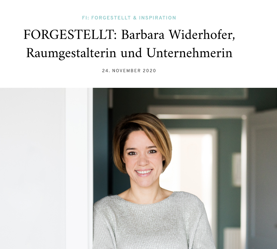 FORGESTELLT: Barbara Widerhofer, Raumgestalterin und Unternehmerin