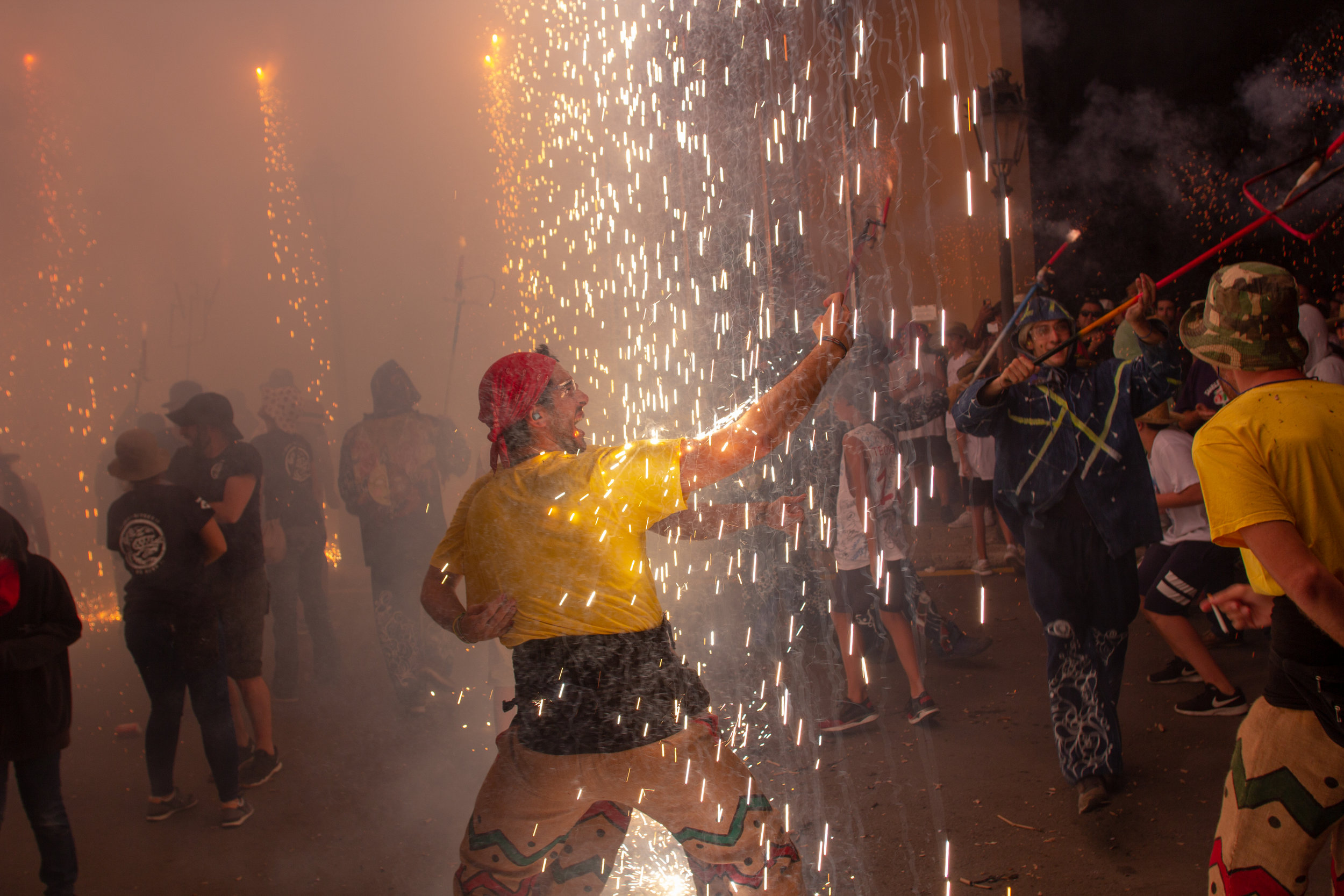The Nit de Foc, or Night of Fire, happens in Sitges, a town just along the coast from Barcelona.