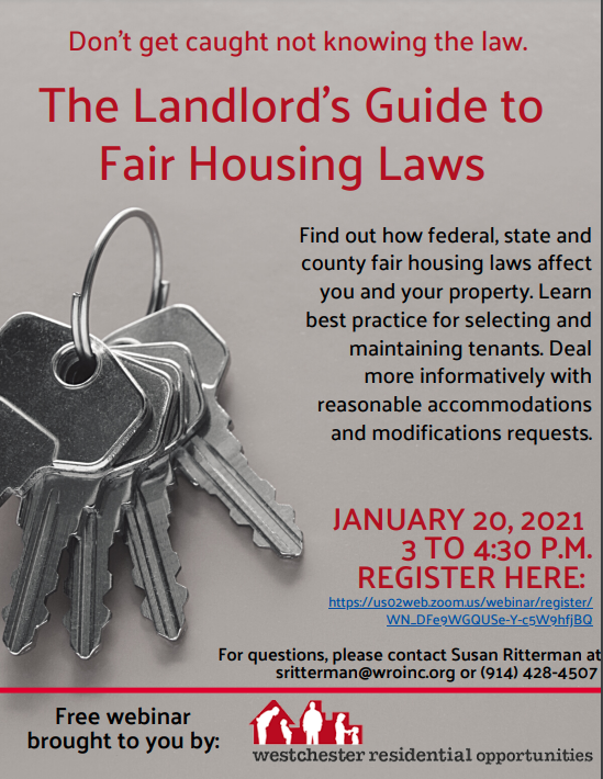 The Landlord's Guide to Fair Housing Laws Webinar — Westchester