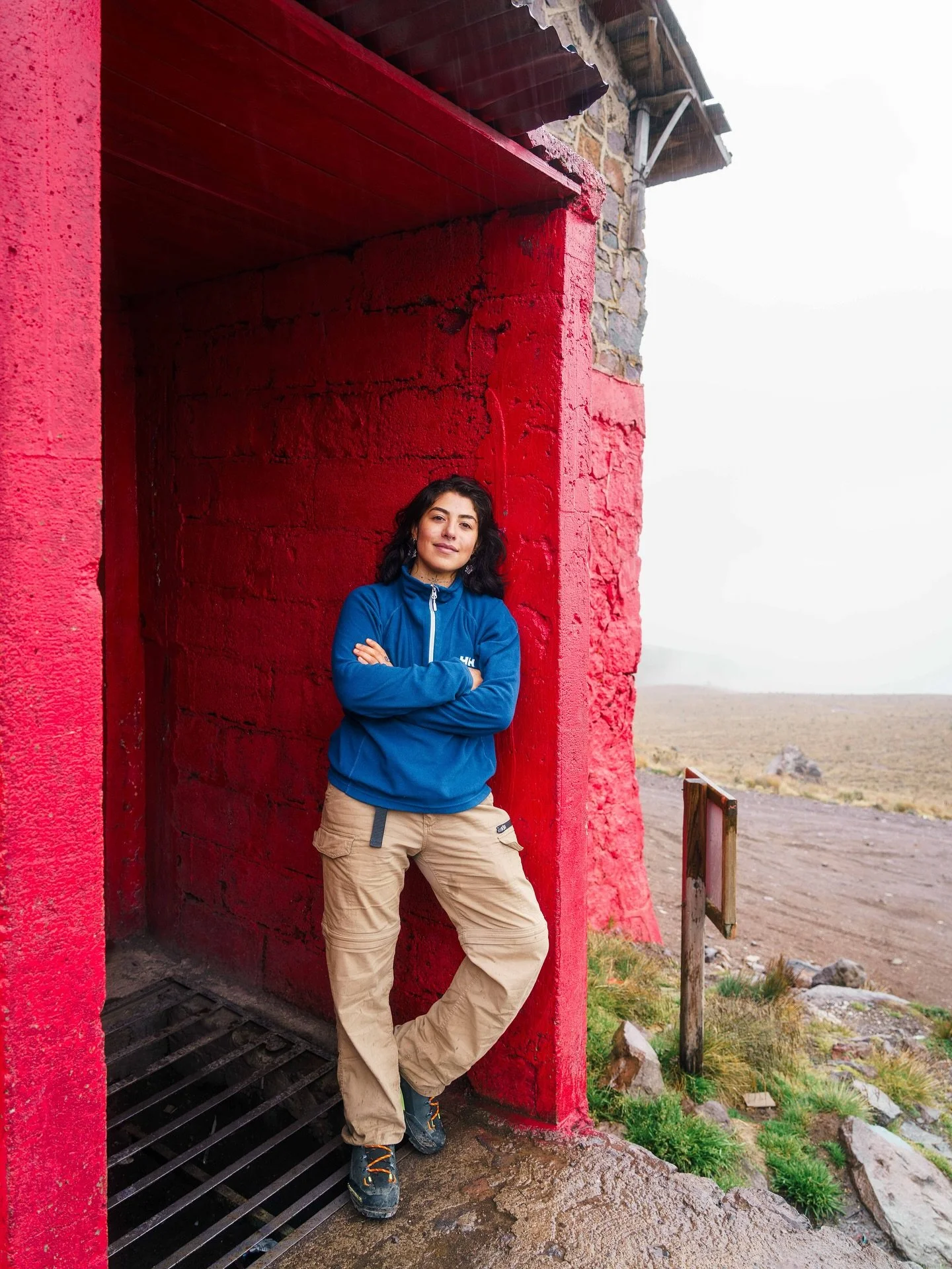 Pico de Orizaba -18,491 ft, Mexico Sep 6th
Gracias Pico por sostenernos con tu esp&iacute;ritu.

A bumpy hour long ride took us up to Refugio Piedra Grande -14,000 ft, drizzling, fogged in and windy. We unpacked, stretched our legs on a little hike, 