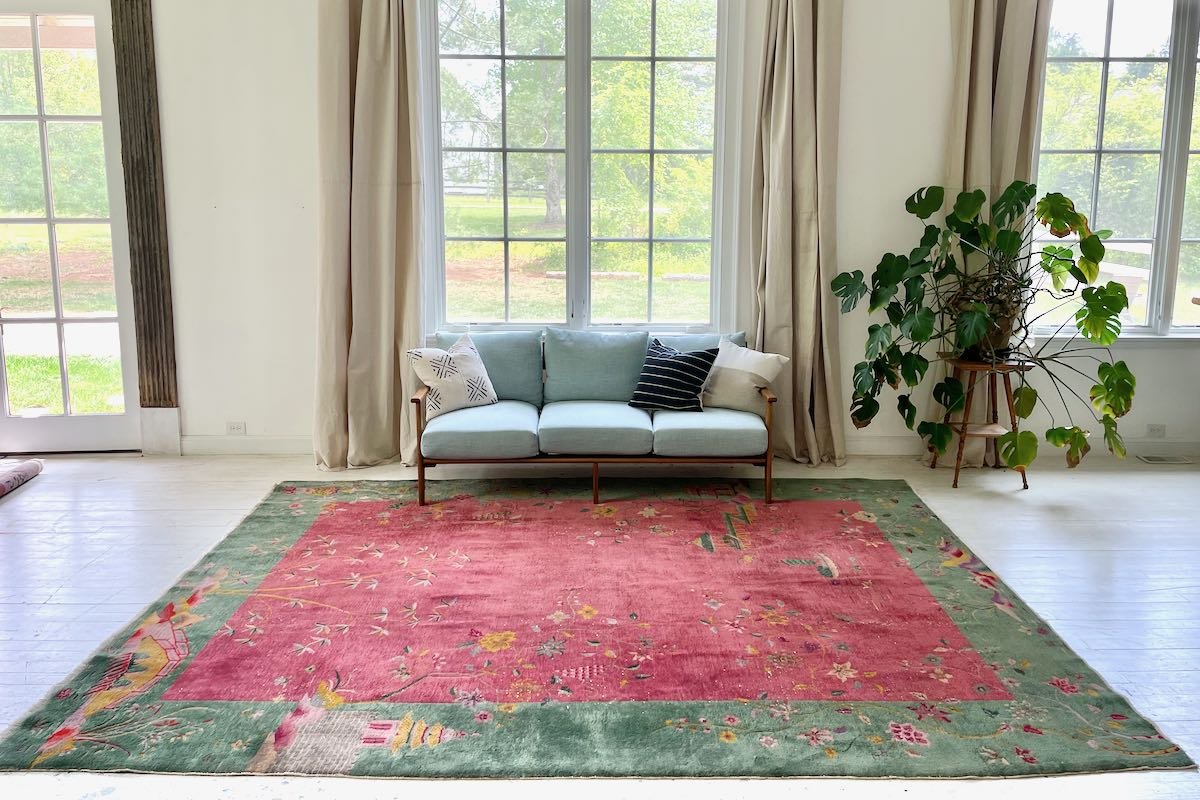 Antique Nichols Carpet, 9x11 — Weft & Wool