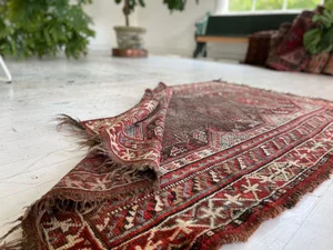 Antique Khamseh Rug, 4x6 — Weft & Wool