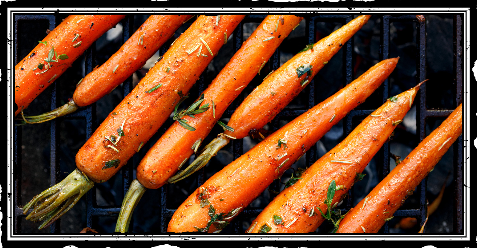 Maple Smoked Carrots with Yoghurt and Pecans