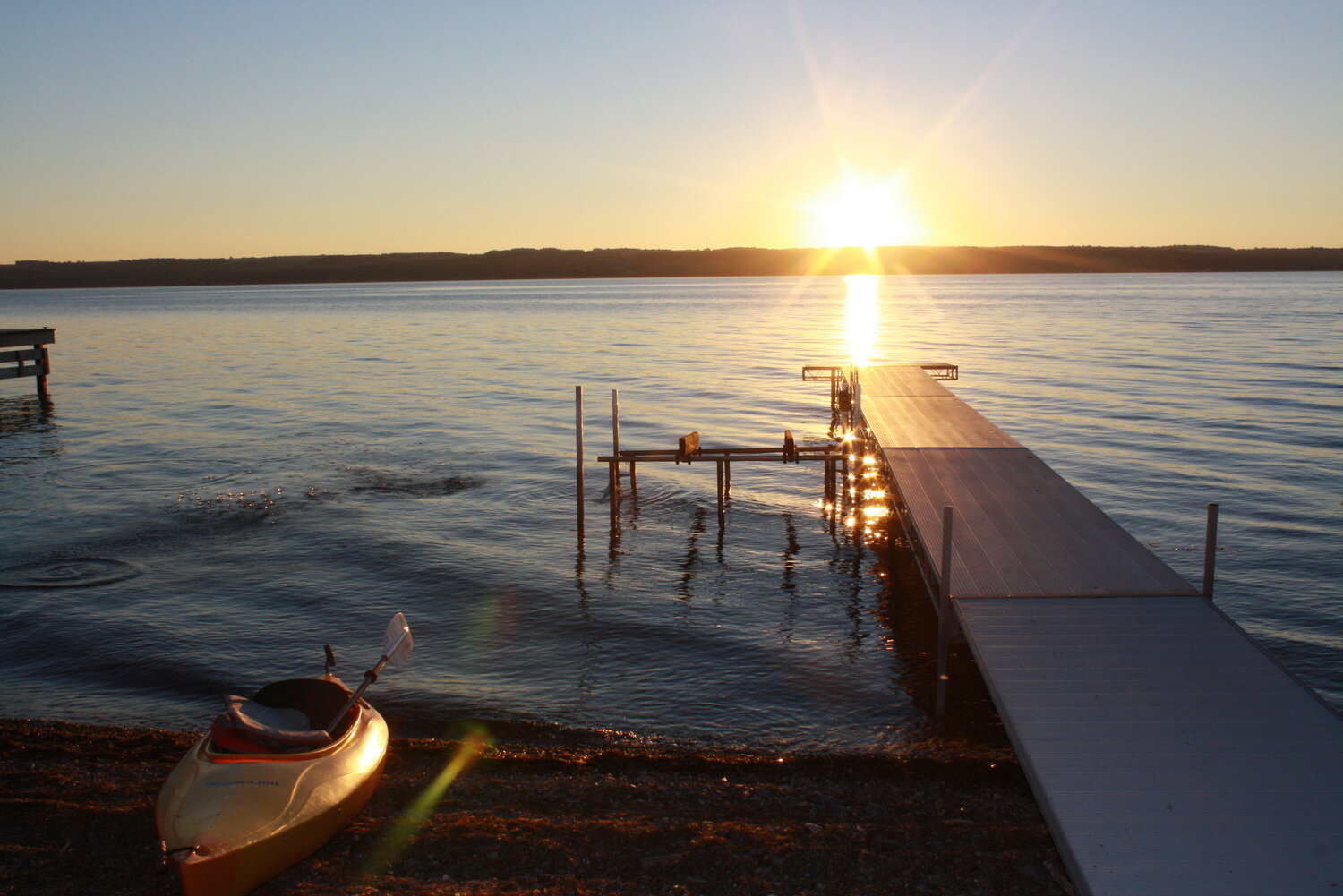 IMG_2816+-+Dock+&+Kayak+with+Sunset+-+5919+East+Lake+Road,+Romulus,+NY+-+Landshore+Landing.jpg