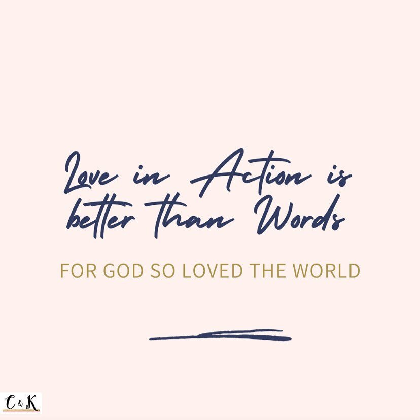 1 John 3:18, &ldquo;Dear children,&nbsp;let us not love with words or speech but with actions and in truth.&rdquo; ⁣
⁣
It&rsquo;s time to stop simply saying we love and care with our words, but show we love and care by our actions. We love because Go