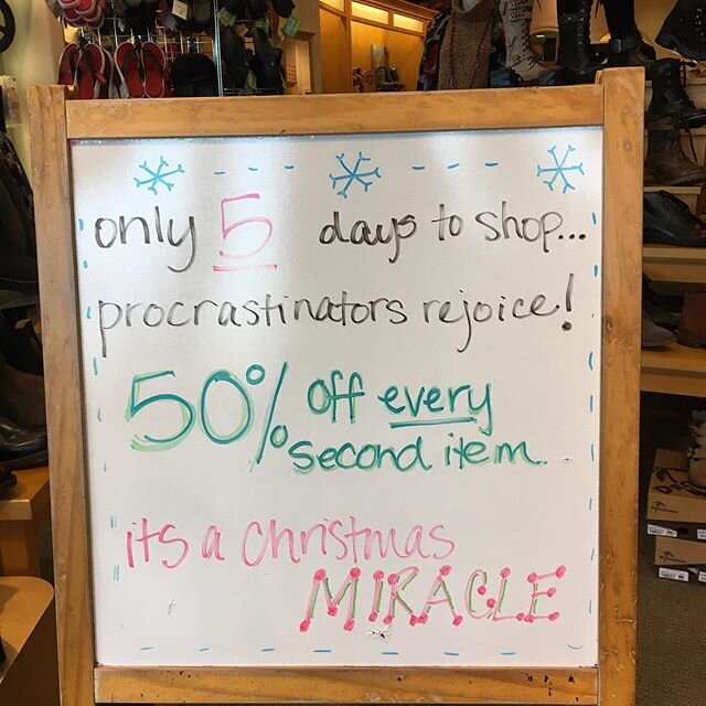 ‼️SALE‼️ don&rsquo;t miss our biggest BOGO sale of the season! Come finish up your shopping and get 50% off every second item! (Perfect excuse you treat yo self ...xmas shopping  can be stressful!) of course some exclusions apply (can&rsquo;t discoun