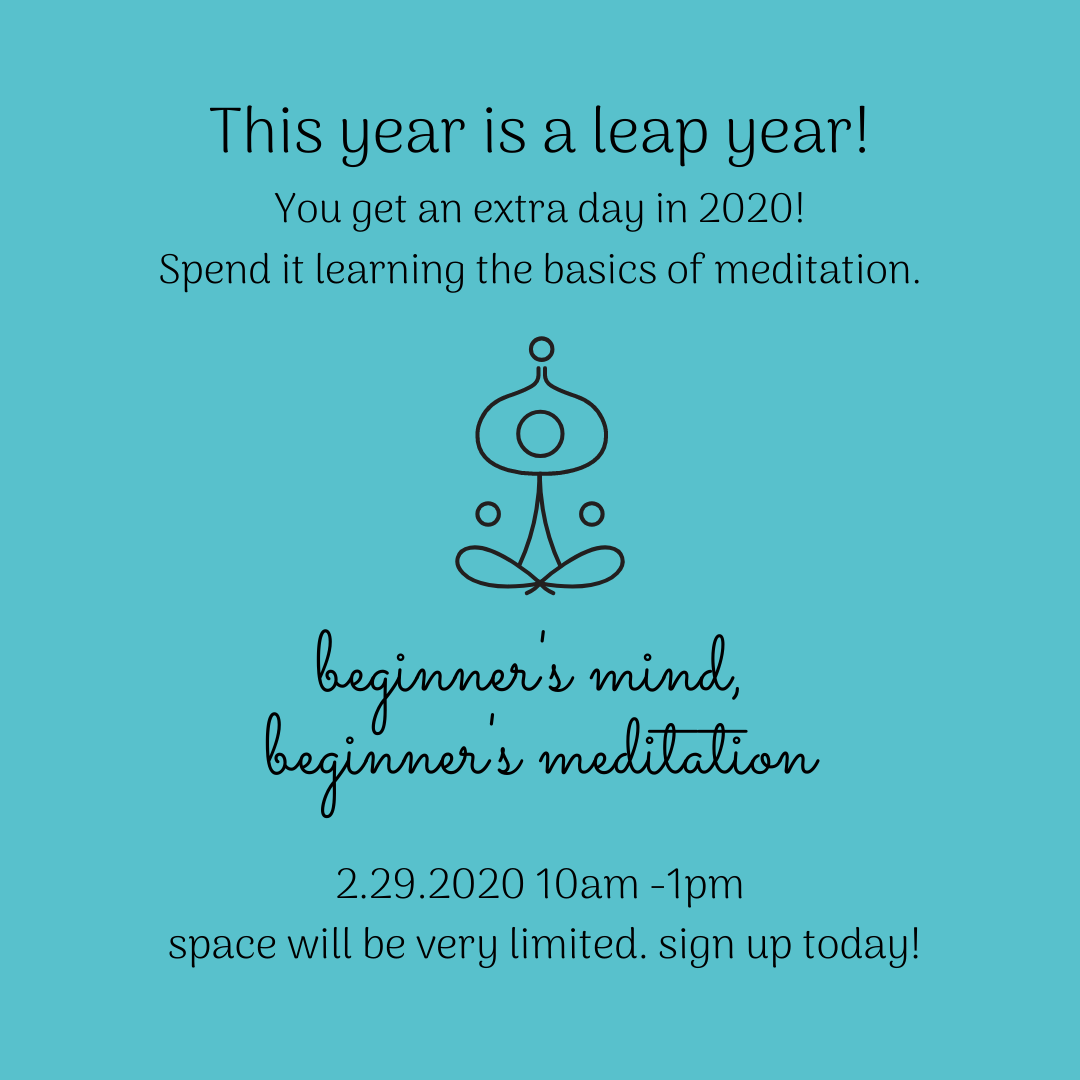 beginner's mind, beginner's meditation ~ leap day special! 