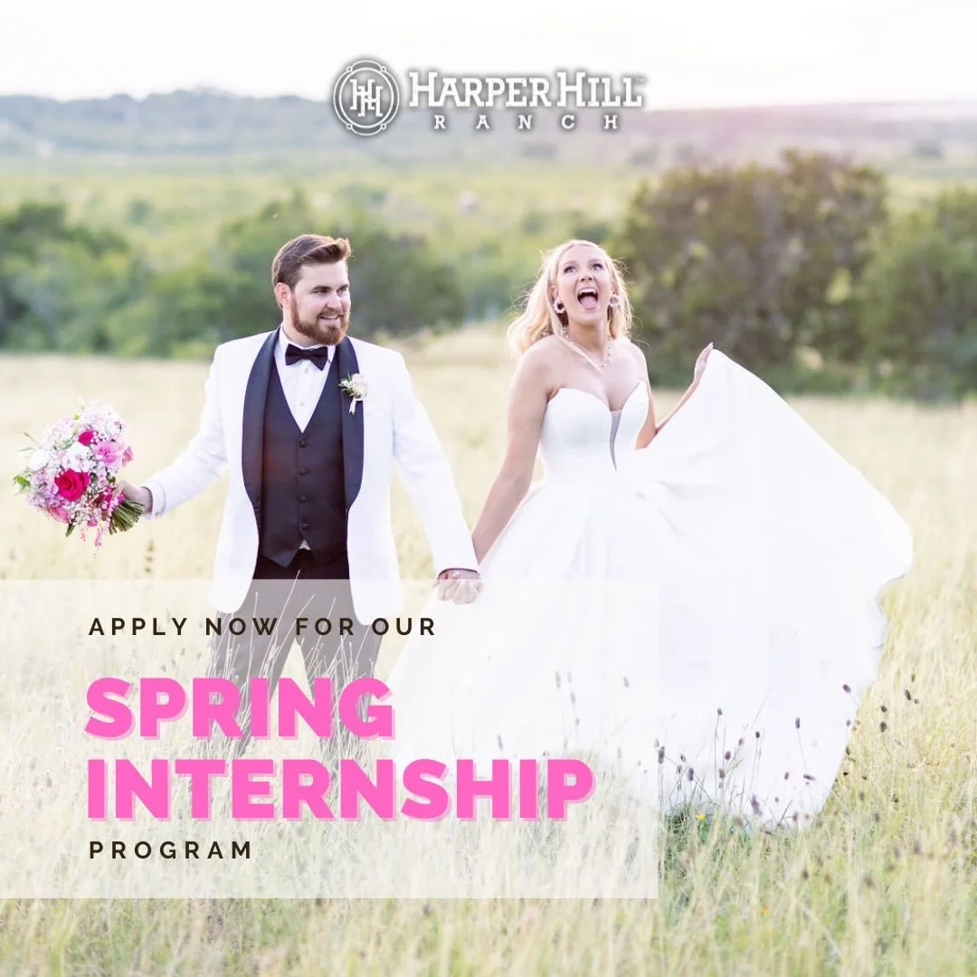 It&rsquo;s time!!

We are now accepting applications for our 2026 Spring internship program! Students, come learn about the event industry and running a small business while earning class credit.*

Applicants must be able to work at our venue an aver