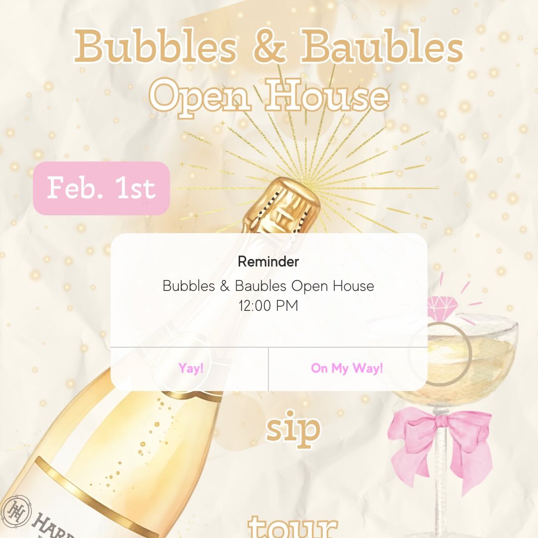 Tomorrow is the big day! Have you set your reminder? You don&rsquo;t want to be late!

💎 The first 10 couples who arrive and have pre-registered will receive a special Bubbles &amp; Baubles gift bag!

💎 A limited number of brides can decorate a pai