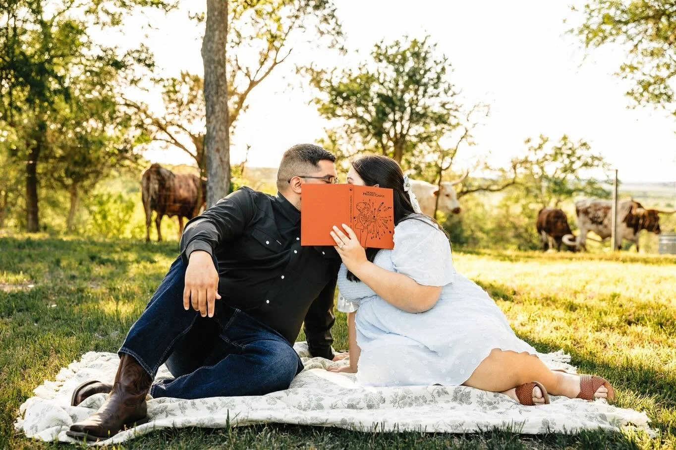 Here&rsquo;s to starting a new chapter in your love story. 🥂🫶🏼 We&rsquo;re so excited to be a part of it!

Happy Wedding Day, Kalina + Ricardo! 🤍

📷: @johngphotographyllc 
📍: @harperhillranch 

#engagementphotography #weddingday #bluebonnets #l