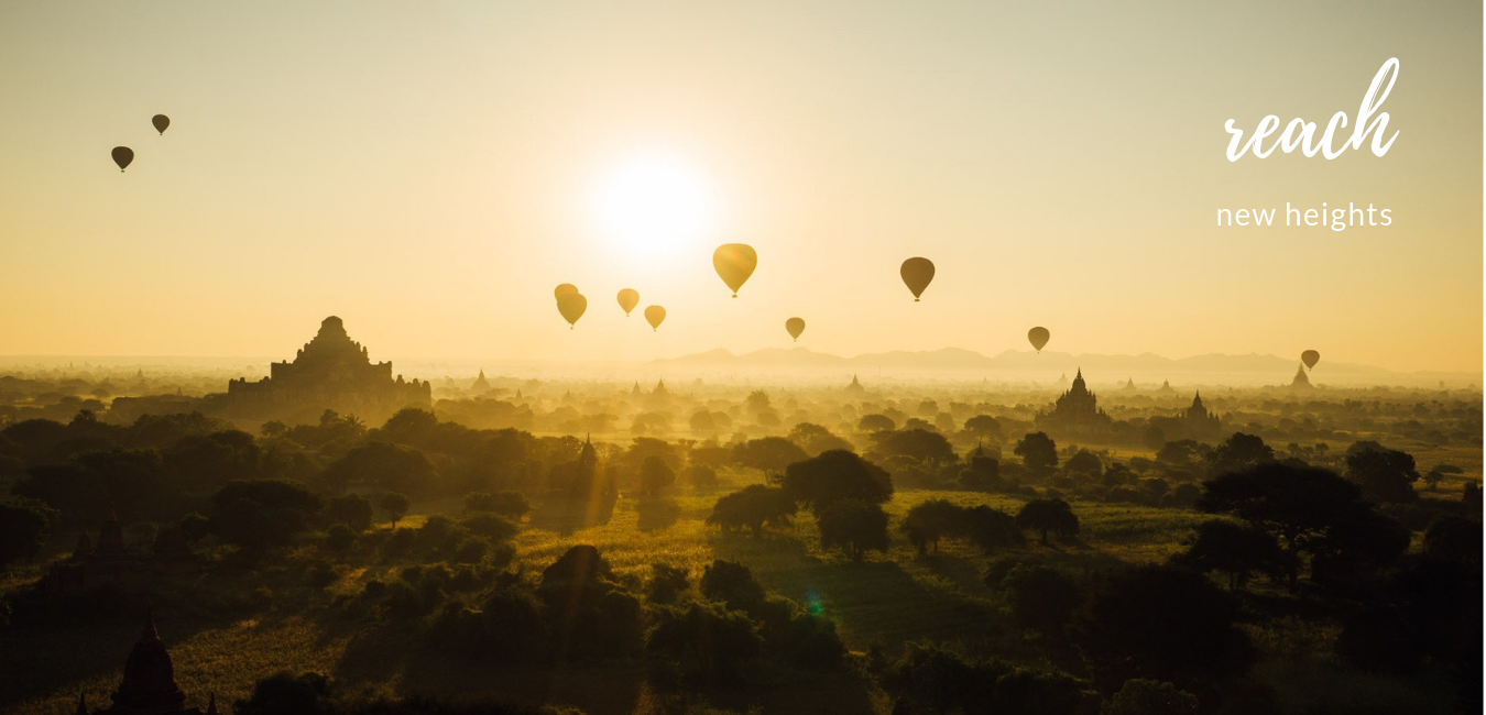 Reach - Bagan Myanmar hot air ballon sunrise over temples
