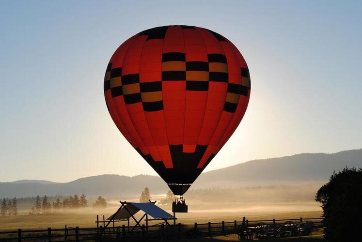 Hot Air Balloon at Paws Up