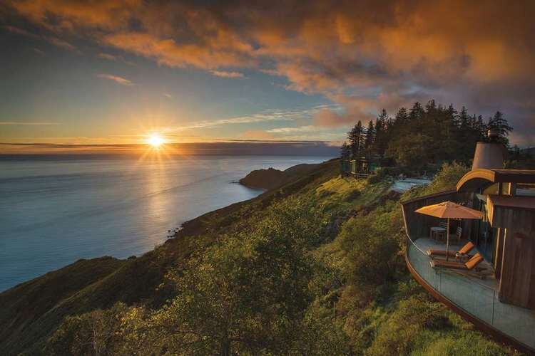 Take in the sunset from Post Ranch Inn near Big Sur